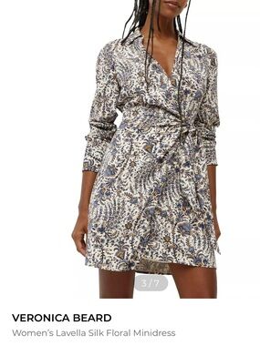 Veronica Beard Lavella Silk Floral Wrap Dress